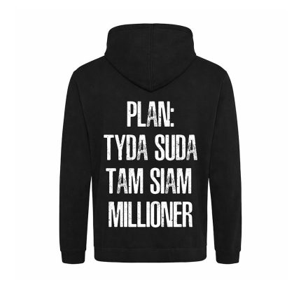 Худі з принтом "Plan tyda suda tam siam millioner"